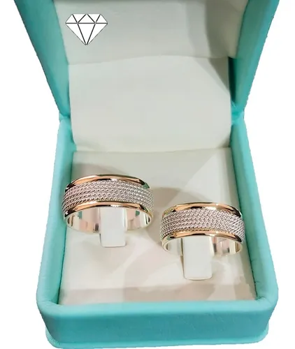 Argollas de matrimonio plata con 2025 oro