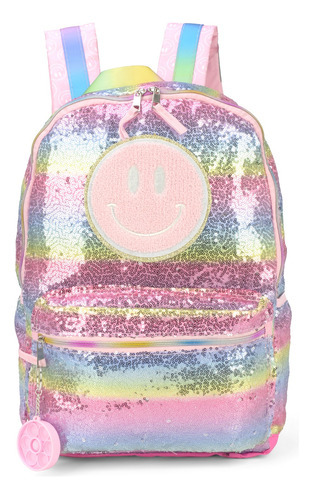 Mochila Escolar Infantil Up4you Lantejoulas Luxcel Rosa - 47