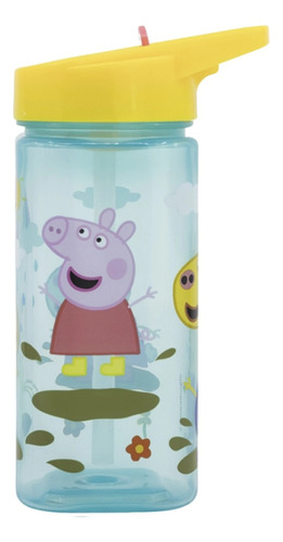 Botella Plástico Cuadrada 530 Ml Peppa Pig Libre Bpa