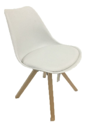 Imagen 3 de 4 de Silla Tulip Pata Cuadrada Blanca