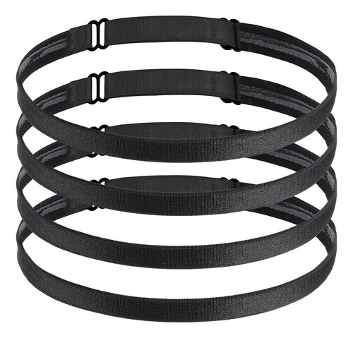 4 Diademas Elásticas Deportivas Antideslizantes Para Correr,