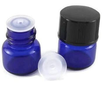 Botella De Vidrio Azul Cobalto De 1/4 Dram (0,0 Oz Fl) Con T