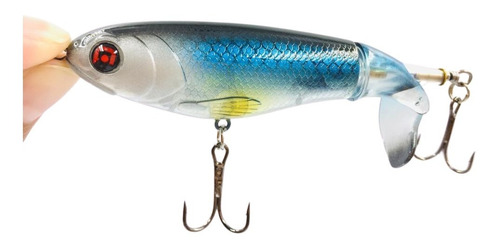 Isca Artificial Helice Whopper Popper 10cm 17gr Floating 3d Cor Azul