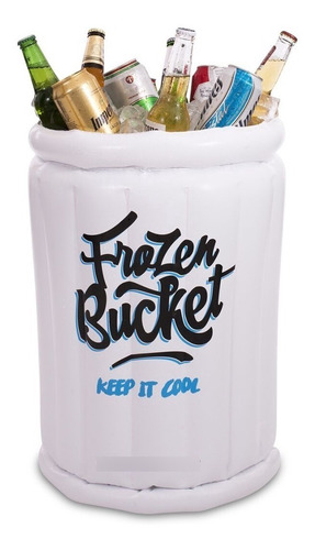 Imagen 1 de 3 de Frapera Inflable Frozen Bucket Bebidas Botellas - Blanco