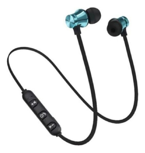Fone De Ouvido Intra-auricular Xt-6 Bluetooth Sport Sem Fio Cor Azul
