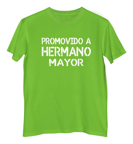 Remera Niño Color  Promovido A Hermano Mayor Nacimiento