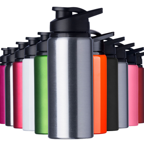 Garrafa Squeeze Para Academia Aço Inox 600ml Antivazamento