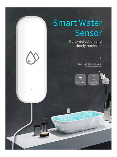 Alarma Con Sensor De Agua Wifi Tuya, 2 Unidades, Detector De