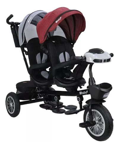 Triciclo Paseador Gemelar Ebaby Nuevo Diseño Envió Gratis