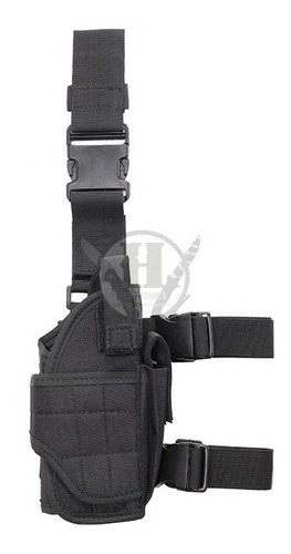 Pistolera Muslera Universal Negra Con Porta Carg Rbn Tactica