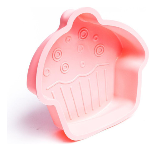 Forma De Bolo Decorativa Formato Cupcake De Silicone Rosa