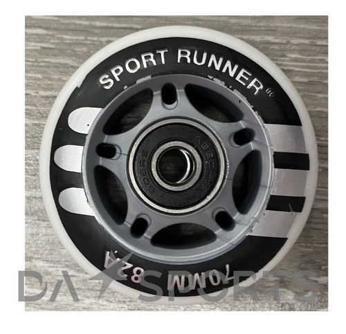 Ruedas Para Patín Goma Sportrunner 70mm X 4unds+ Rodamientos