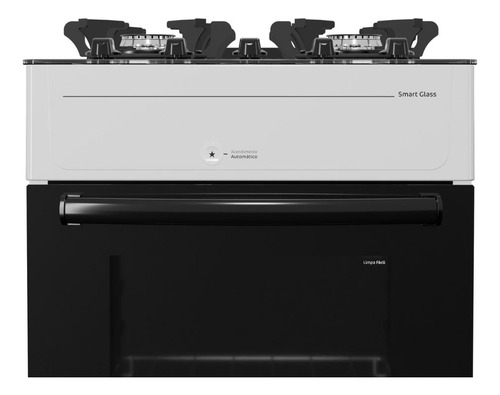Fogão 4 Bocas A Gás Realce Smart Glass Cr223 Cor Branco 127/220V