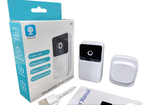 Timbre Inteligente Wifi Full Hd Con Videoportero De Voz 110 V/220 V