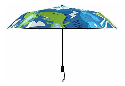 Sombrilla O Paraguas - Cartoon Blue Dinosaur Tree Parasol Um