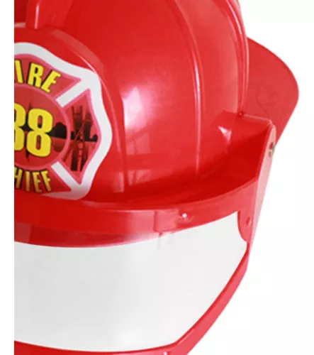 Juego De Rol De Fuego, Gorro De Bombero Rojo Para Adulto, Re