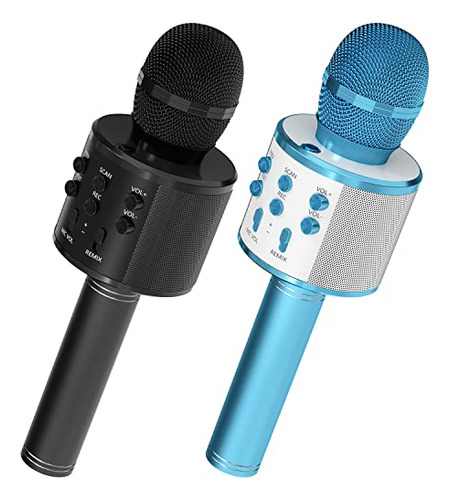Pack De 2 Micrófonos De Karaoke Niños, Micrófonos De...