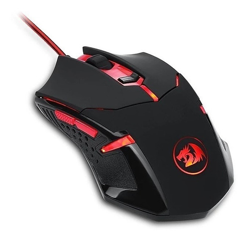 Kit de teclado y mouse gamer Redragon S101-BA Español de color negro