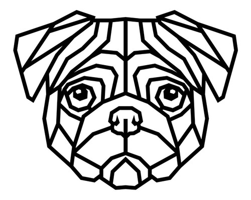Cuadros Decorativos Perro Pug Mdf 6mm Negro 64x51cm | Envío gratis Cuadros Decorativos Perro Pug Mdf 6mm Negro 64x51cm | Envío gratis
