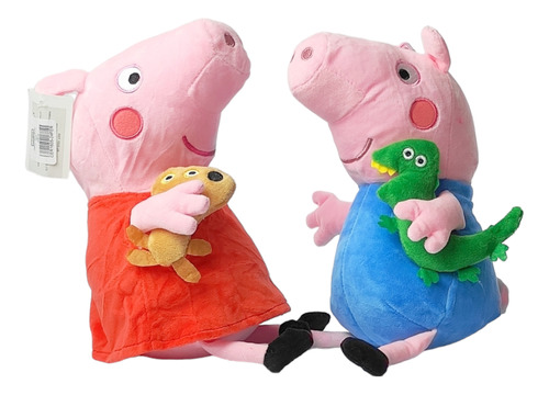 Peluche Peppa Y George Mide 25 Cm Duo