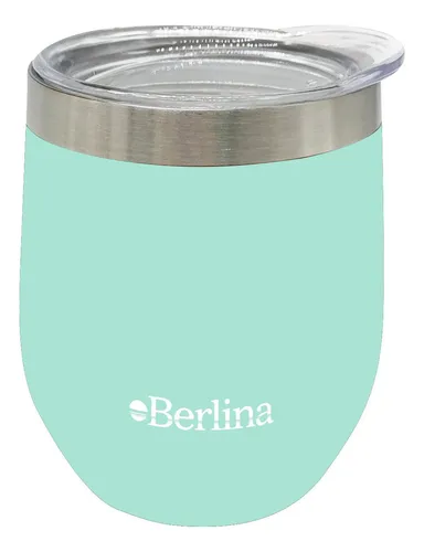 Mate Con Tapa 220ml Berlina Verde, Doble Pared De Acero