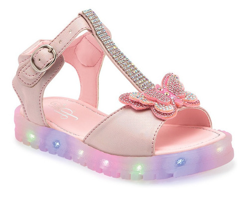 Imagen 1 de 1 de Huarache Sandalia Con Foquitos Para Niña Alina 1706-2156