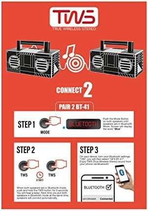 Qfx Bt-41-egg-yolk Bluetooth Streaming Tws Ready Lightshow S