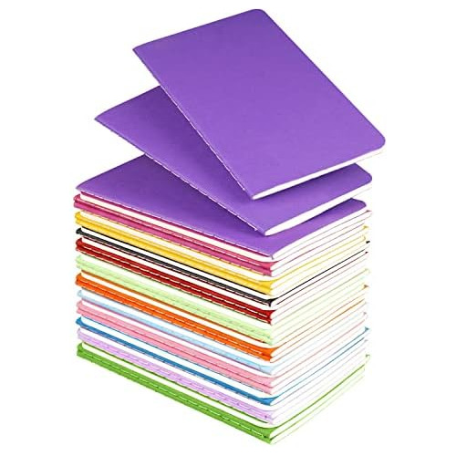 Pack De 36 Cuadernos De Bolsillo Rayas, Mini Cuadernos ...