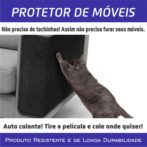 Arranhador Protetor De Sofá Cama Box Adesivo Carpete Marrom
