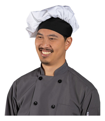 Gorro De Chef Bi-color Unisex Uncommon 0100 - Uniformes Chef