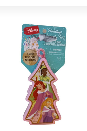 Holiday Fun Kit Princess Disney  Hojas  Crayones  Stickers