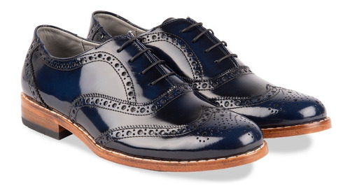 Zapato Tipo Oxford Elegante En Cuero Para Hombre - Luzantiny