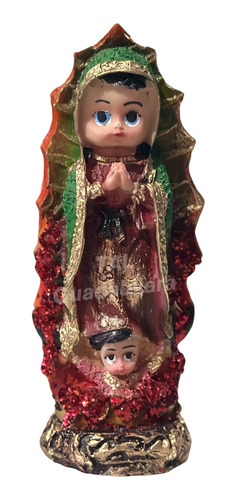 Virgen Guadalupe Caricatura Mini Figura De Resina 18 Cm 