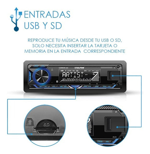 Steelpro Kit Autoestereo Bluetooth Y Bocinas 6.5 Usb-sd Card