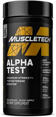 Suplemento en tabletas MuscleTech  AlphaTest potenciador de testosterona