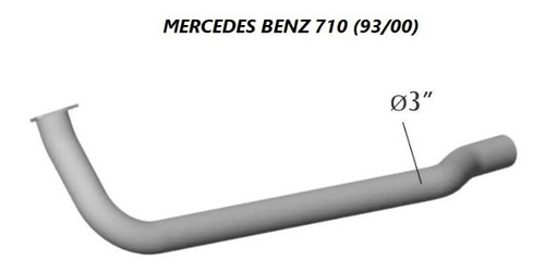  Caño De Escape Bajada Mercedes Benz 710 (93/00)