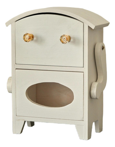 Mini Armario De Almacenamiento Con Forma De Robot, Blanco