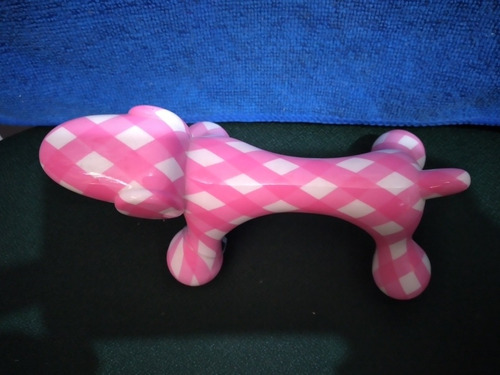 Figura Decorativa En Forma De Perro Color Rosa