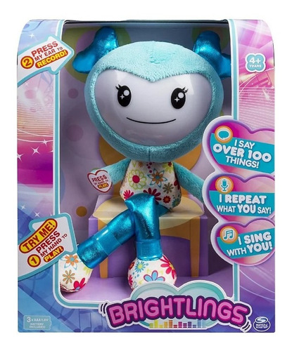 Muñeca Interactiva Brightlings Azul Spin Master Español