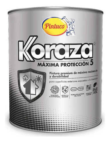 Pintura Koraza 5 Rojo 2660 1 Gal Pintuco