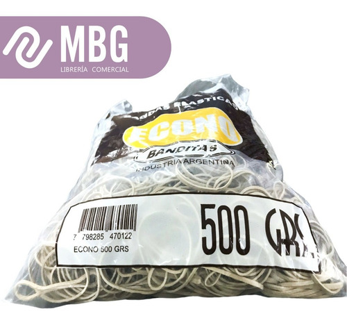 Imagen 3 de 6 de Bandas Elásticas 40mm X 500gr Bolsa Gomita