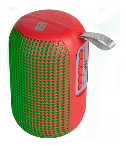Bocina Portátil Green Leaf Glb-2001 Rojo