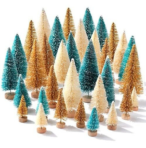 30pcs Mini Árboles De Navidad, Cepillo De Árboles De 5z3ln