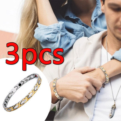 Pulsera Magnética Para Bajar De Peso Brazalete Moda 3 Piezas