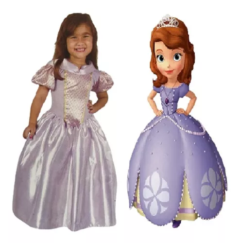 Fantasia Infantil Princesa Princesinha Sofia Vestido Princesa Sofia Luxo Princesinha  Sofia