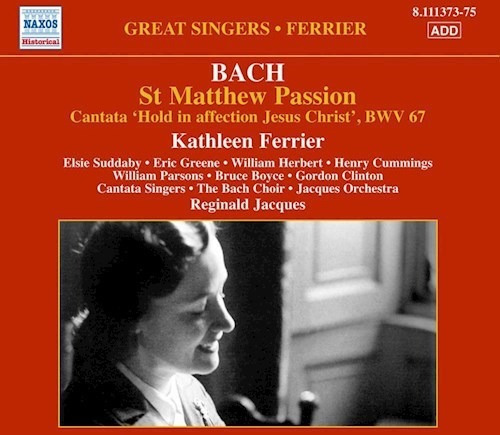 Stmatthew Passion Cantata N - Bach J S (cd) 