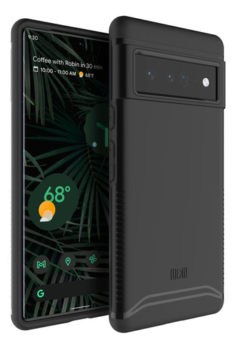 Funda Para Google Pixel 6 Pro Matte Negro Dual Layer Tough