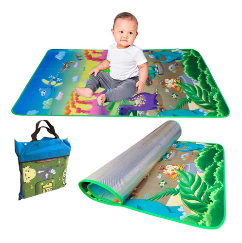 Tapete Infantil Educativo Térmico Antialérgico 1x1,80m Bolsa