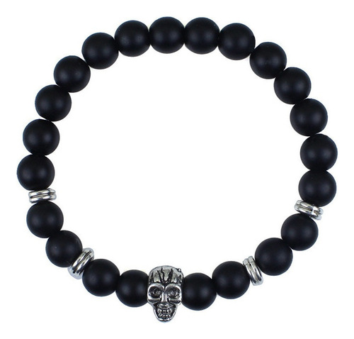 Pulsera D Para Hombre Con Cuentas Hechas A Mano Con Calavera