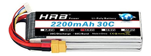 Bateria Hrb 4s 14.8v 2200 Mah 30c Rc Lipo Con Enchufe Xt60